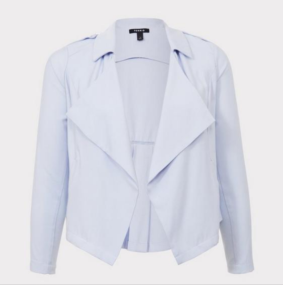 Torrid Twill Drape Front Jacket - image 4